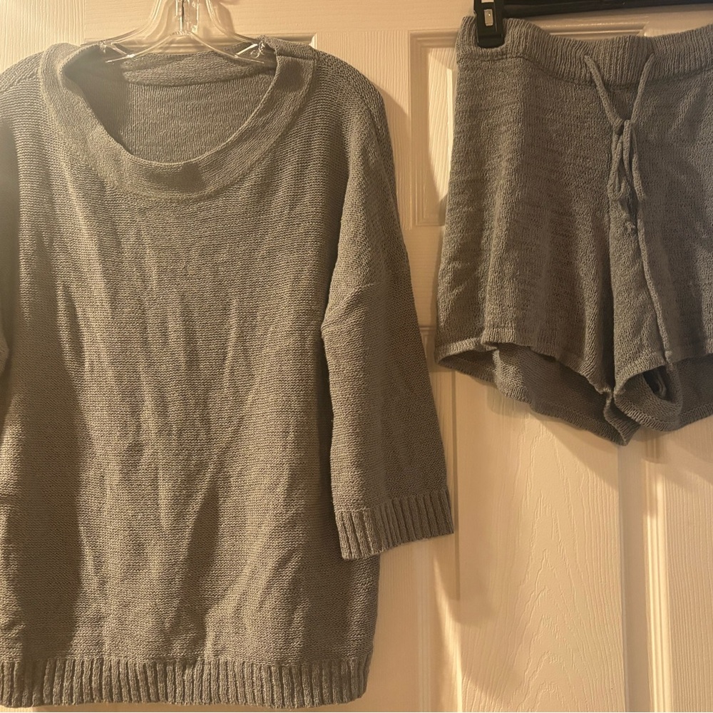 Gray Women's Sweater Set